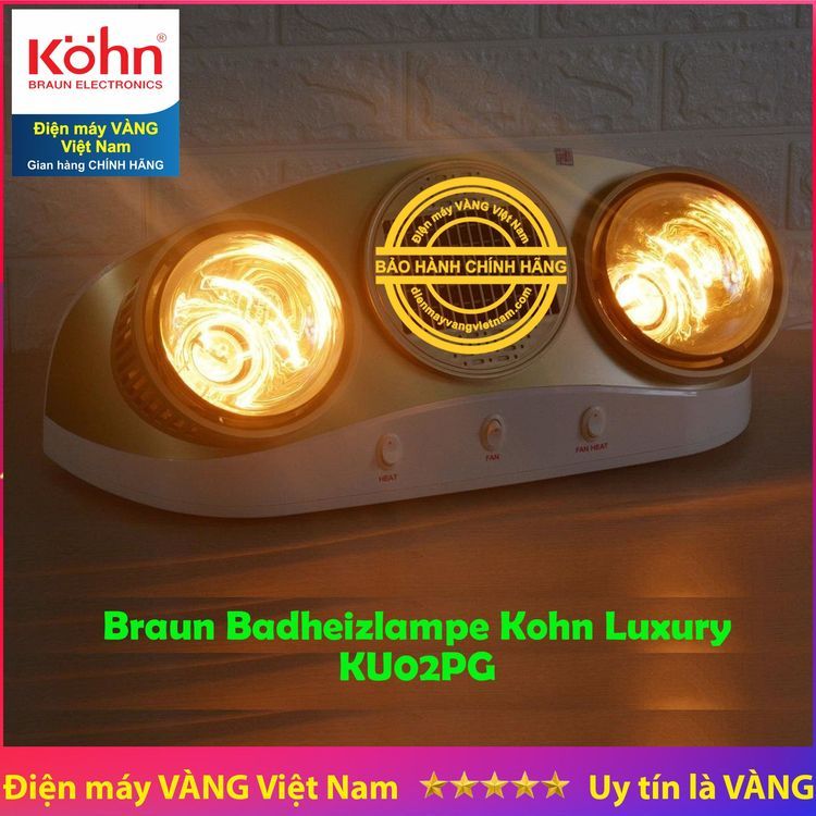 No. 2 - Đèn Sưởi Nhà Tắm Braun Kohn LuxuryKU02PG - 2