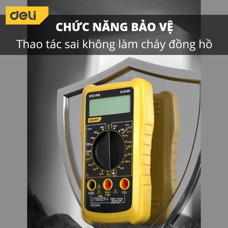 No. 6 - Đồng Hồ Vạn Năng Điện Tử DELIDL8490 - 3