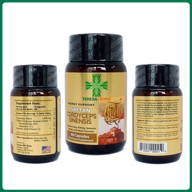 No. 1 - Viên Uống Đông Trùng Hạ Thảo Tây Tạng Teresa Herbs - 6