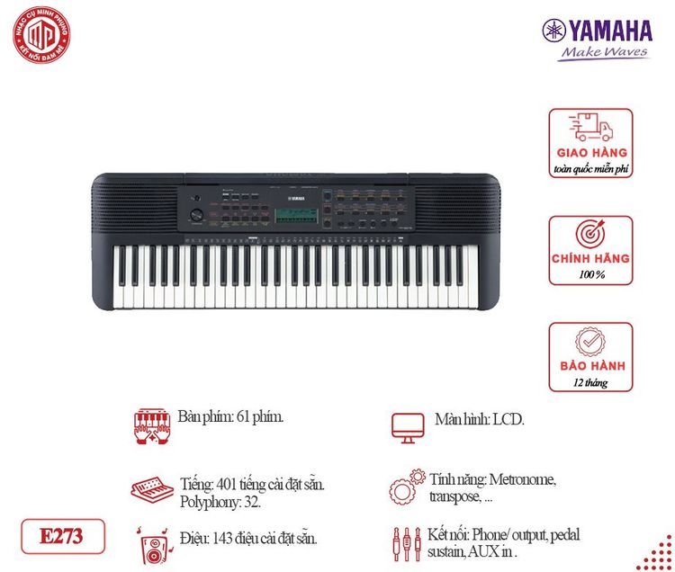 No. 5 - Đàn Organ Cho Bé Yamaha PSR-E273 - 5