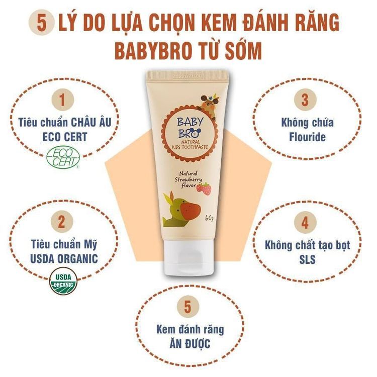 No. 3 - Kem Đánh Răng Hữu Cơ Trẻ Em Baby Bro - 4