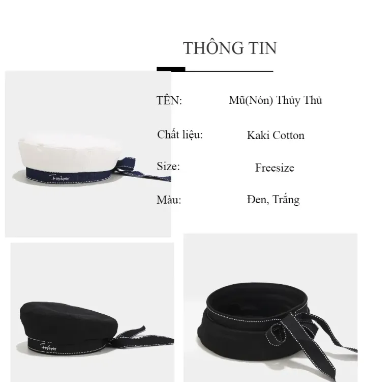 No. 6 - Mũ Nồi Thủy Thủ Phong Cách Hàn Quốc NV020 - 5