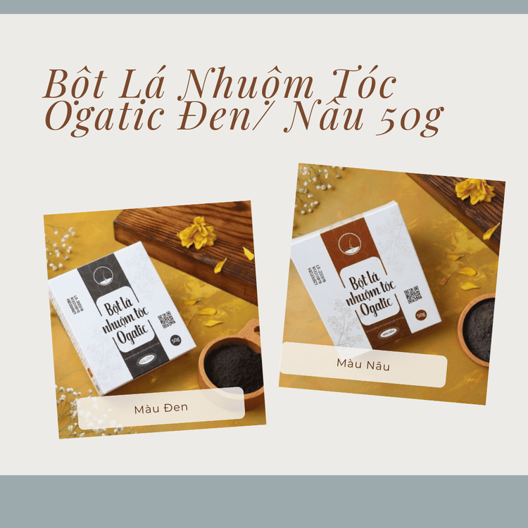 No. 6 - Bột Lá Nhuộm Tóc Ogartic Màu Đen - 3