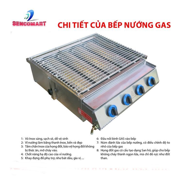 No. 4 - Vỉ Nướng Bếp Gas Inox Hút Mỡ - 4