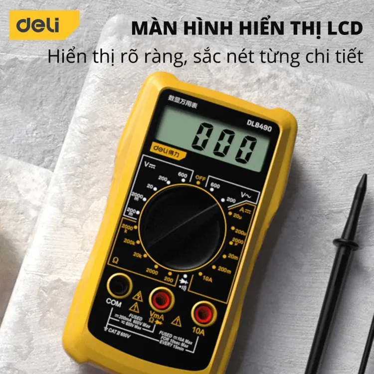 No. 6 - Đồng Hồ Vạn Năng Điện Tử DELIDL8490 - 4