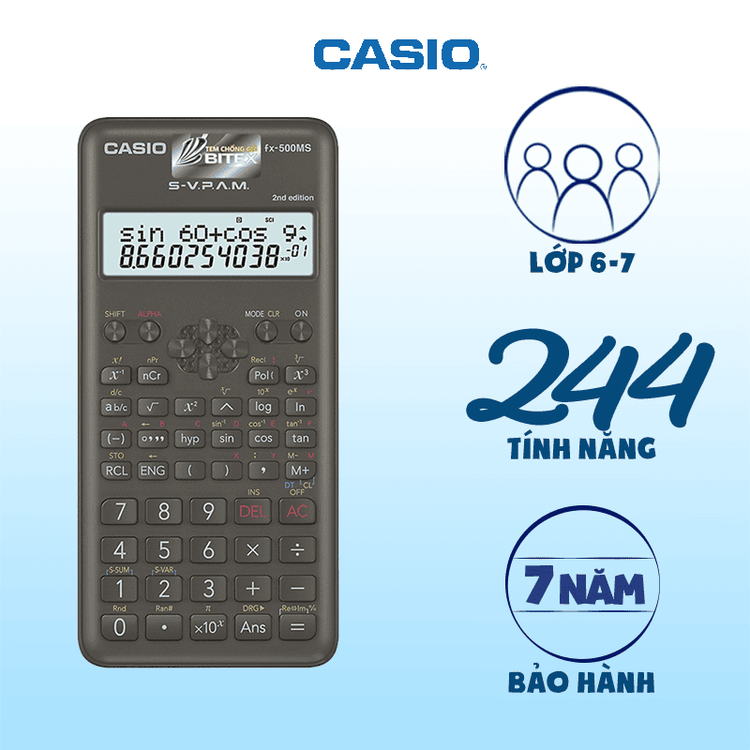 No. 6 - Máy Tính Casio FX-500MS NEW - 1