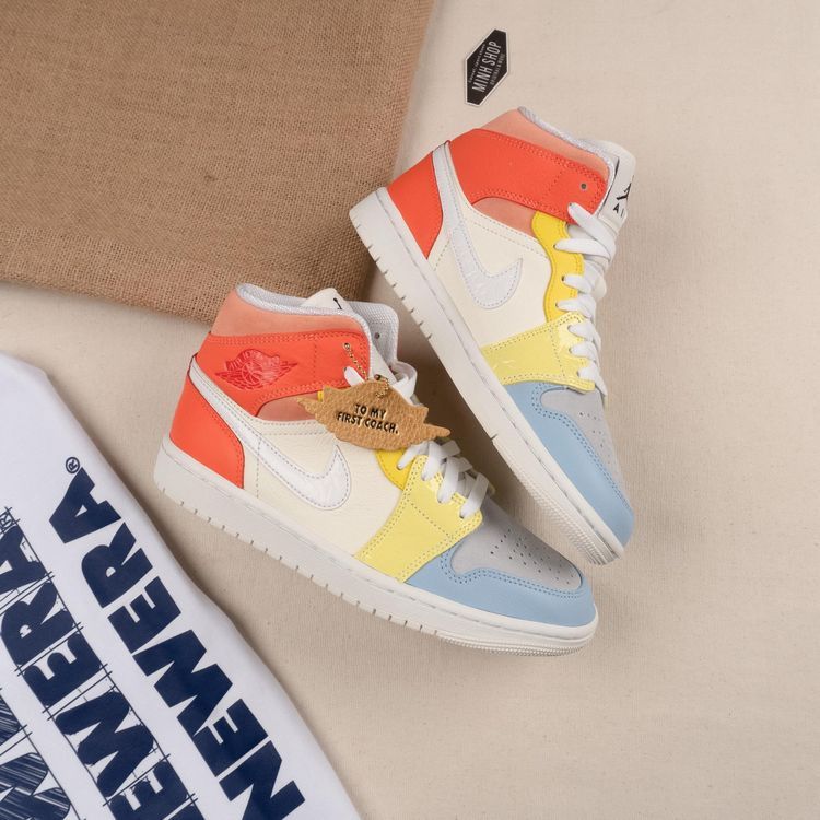 No. 2 - Giày Nike Air Jordan 1 Mid "To My First Coach" DJ6908-100 - 1