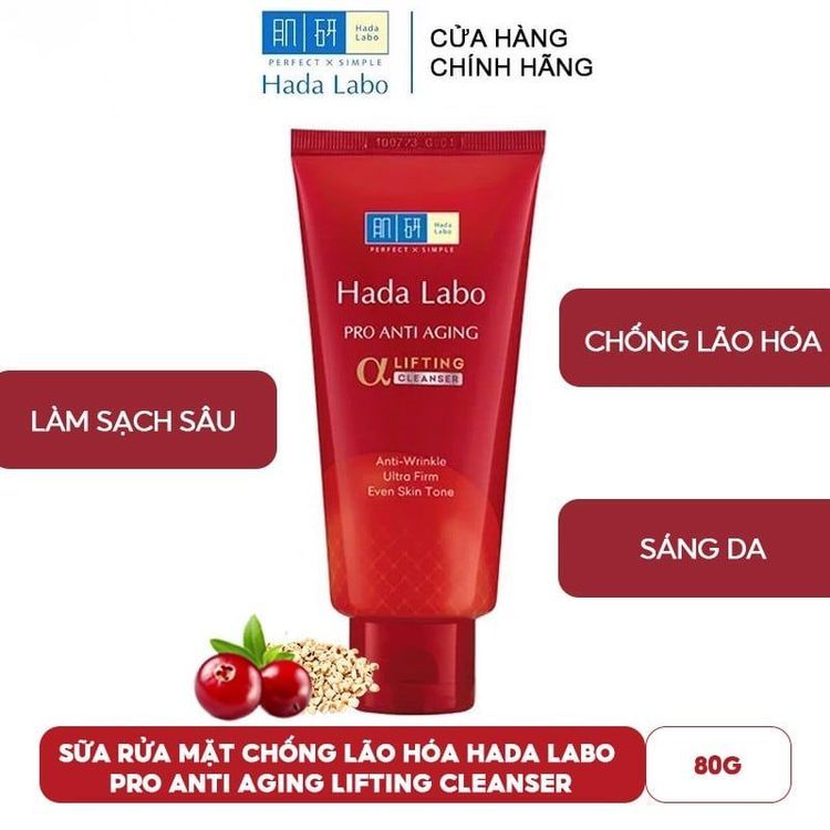 No. 4 - Sữa Rửa Mặt Cải Thiện Da Lão Hoá Da Hada Labo Pro Anti Aging α Lifting Cleanser - 1