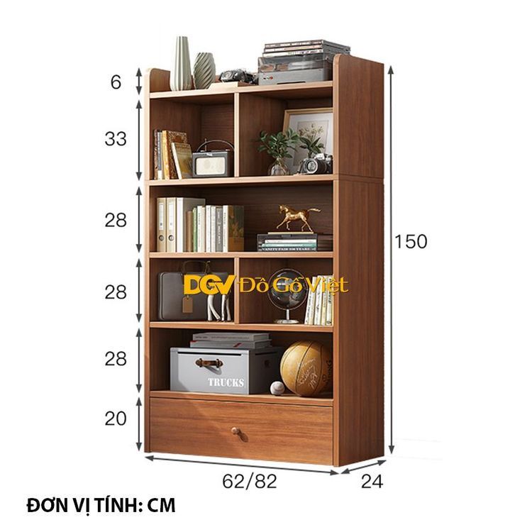 No. 1 - Tủ Sách Gỗ Tre 2 Ngăn KéoTUR062 - 2