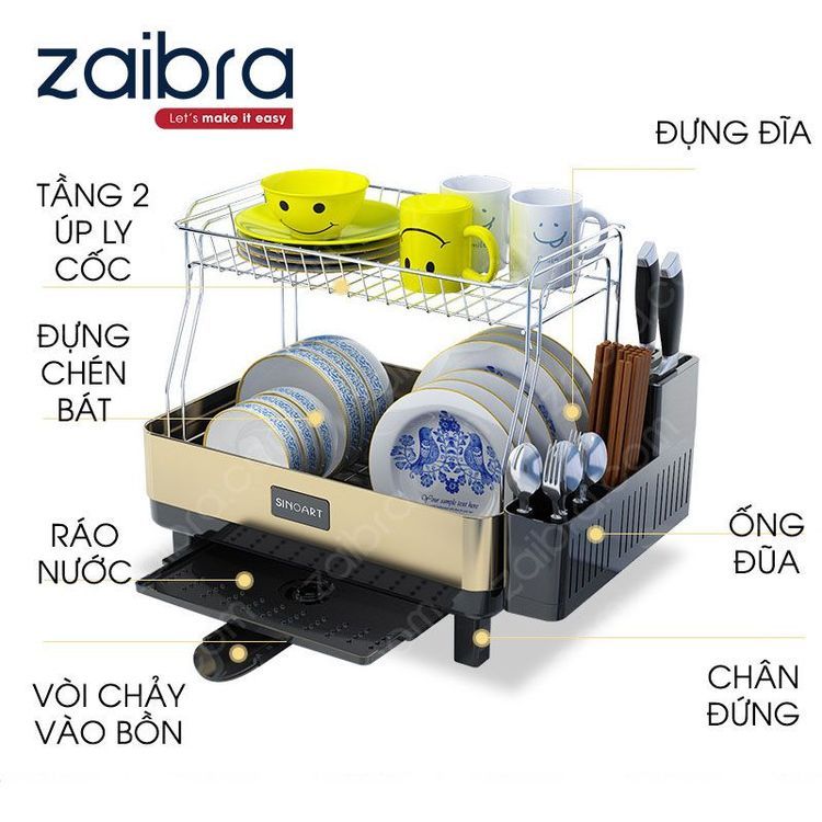 No. 3 - Kệ Chén Inox Sinoart - 1