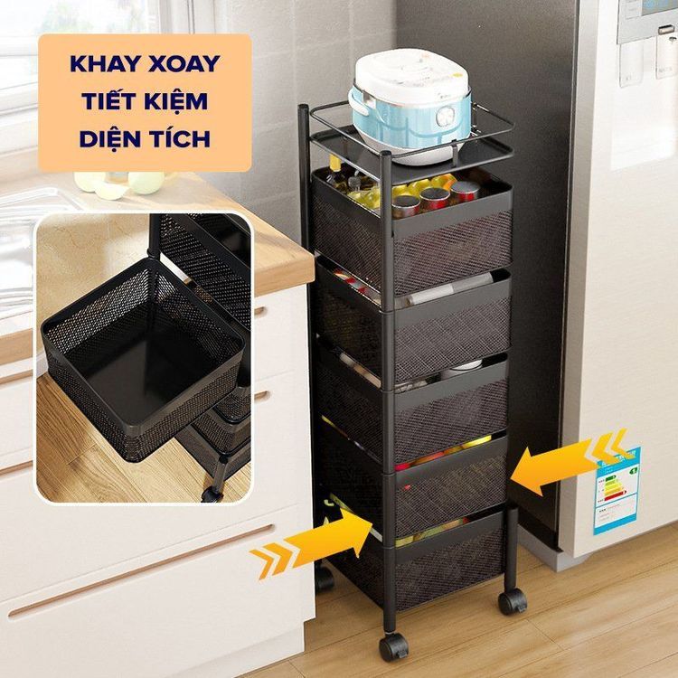 No. 6 - Kệ Để Đồ Xoay Khay Vuông VANDO - 5