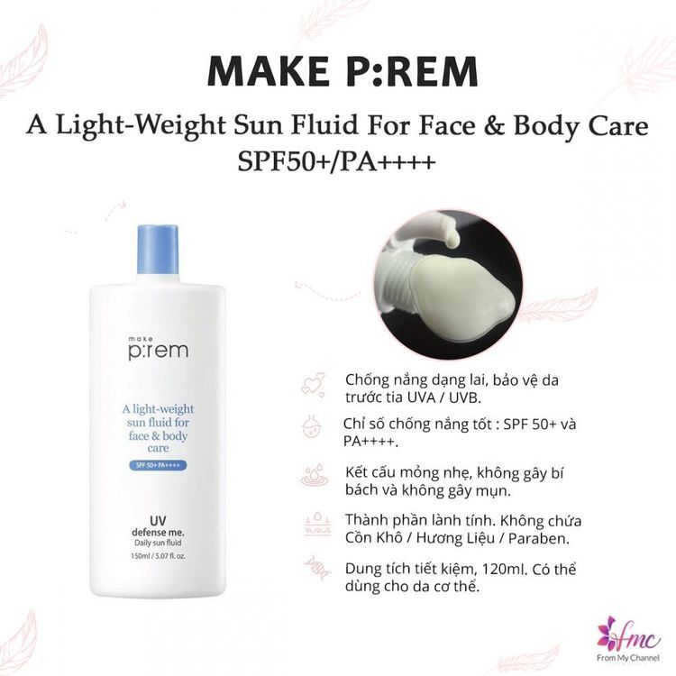 No. 5 - Kem chống nắng UV Defense Me Fluid SPF 50+ PA++++ của Make P:rem - 2