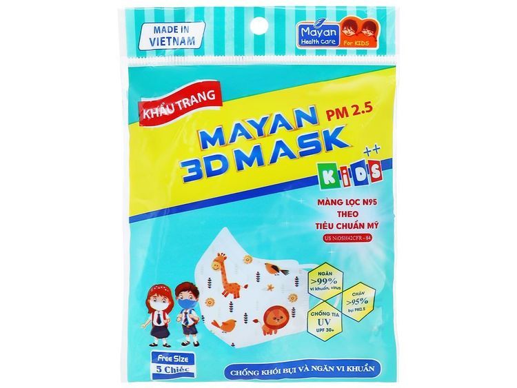 No. 5 - Khẩu Trang Trẻ Em Mayan 3D - 2
