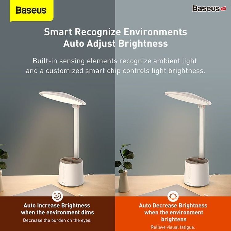 No. 4 - Đèn Đọc Sách Đầu Giường Baseus Smart Eye Double LightLVP008-WH - 1