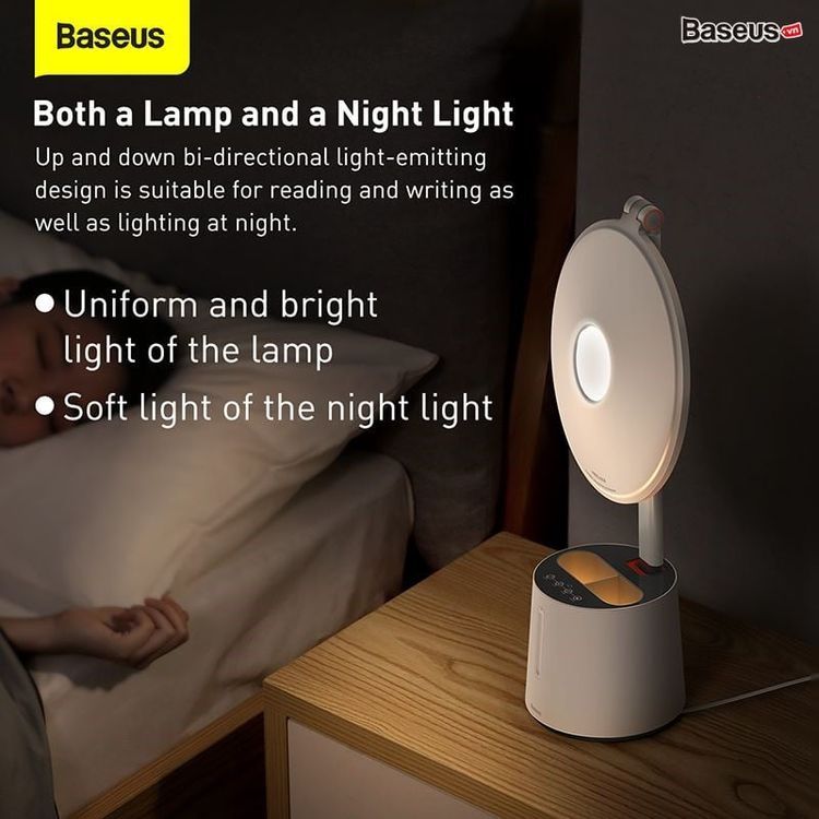 No. 4 - Đèn Đọc Sách Đầu Giường Baseus Smart Eye Double LightLVP008-WH - 3