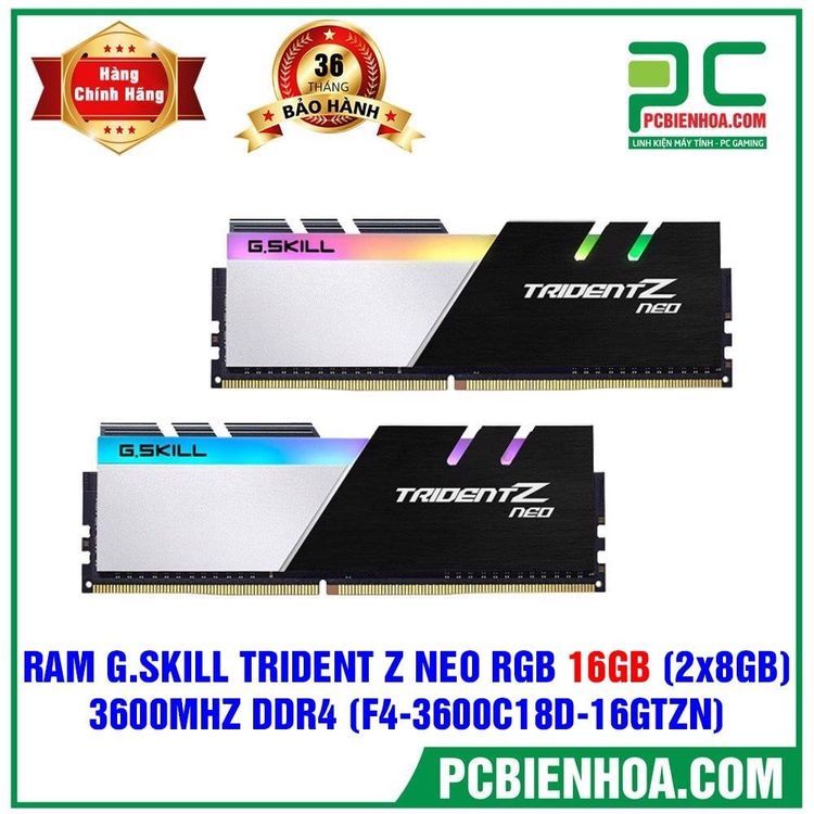No. 8 - RAM Máy Tính G.Skill Trident Z Neo F4-3600C18D-16GTZN - 4