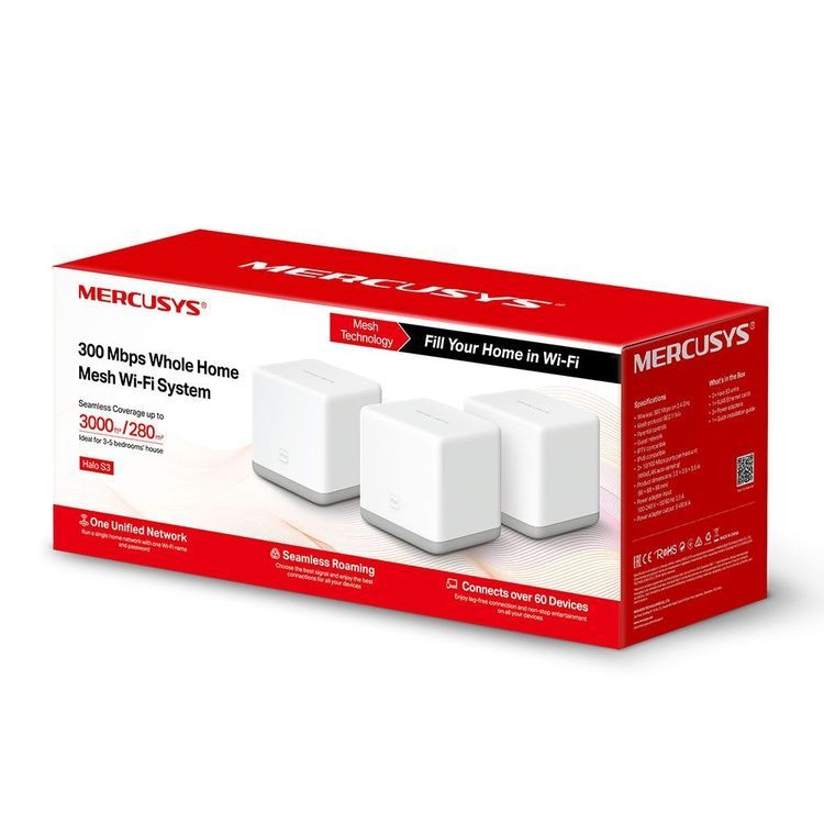 No. 8 - Wi-Fi Mesh Mercusys Halo S3 (3 Pack) - 1