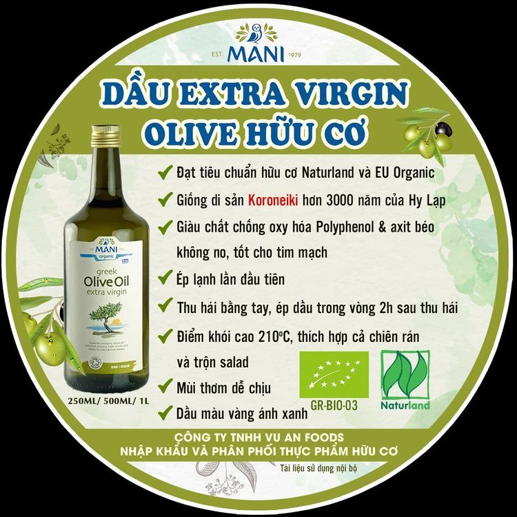 No. 2 - Dầu Oliu Hữu Cơ Extra Virgin Mani - 4