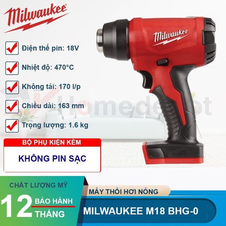 No. 7 - Máy Khò Nhiệt Milwaukee M18 BHG-0 - 5