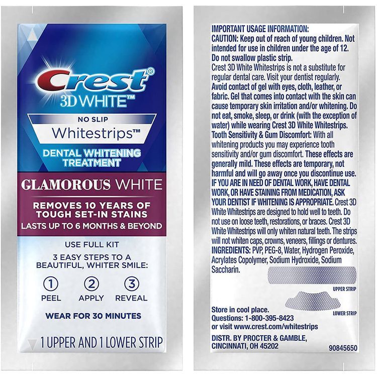 No. 1 - Miếng Dán Trắng Răng Crest 3D White Whitestrips Glamorous White - 6