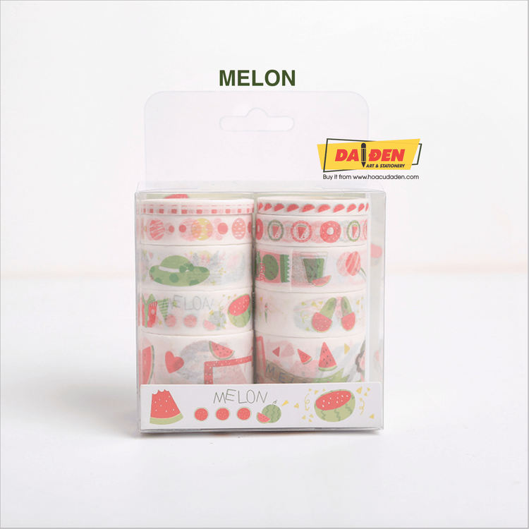 No. 8 - Hộp 10 Cuộn Washi Tape Hoa Quả Nhiều Màu - 6