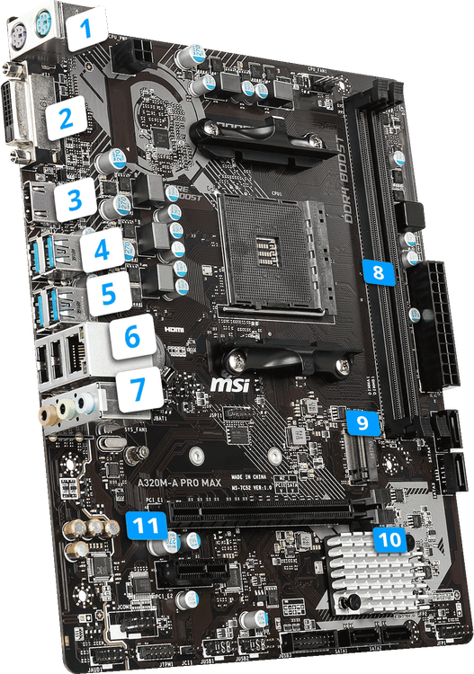 No. 4 - MSI A320M-A PRO MAX - 1