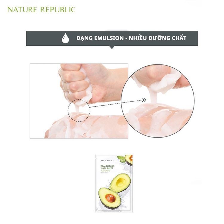 No. 5 - Mặt Nạ Bơ Real Nature Avocado Mask Sheet - 3