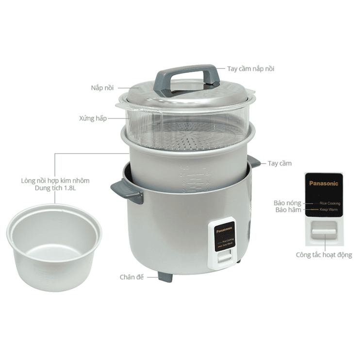 No. 7 - Nồi Cơm Điện Nắp Rời SR-W22GSLRA - 4