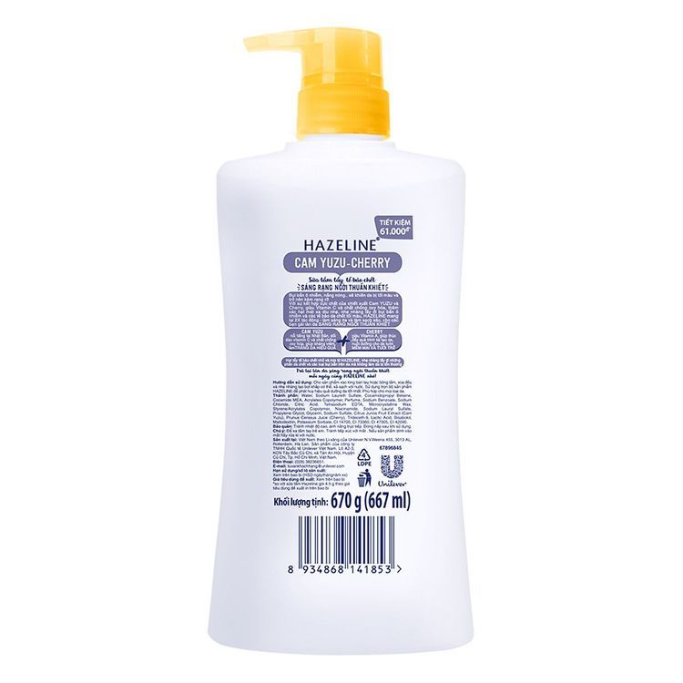 No. 1 - Sữa Tắm Hazeline Tẩy Tế Bào Chết Sáng Da Cam Yuzu Và Cherry - 3