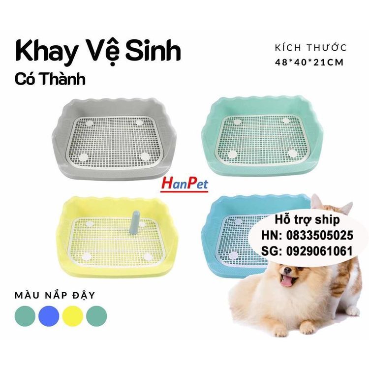 No. 1 - Khay Vệ Sinh Cho Chó Có Tường Và Cọc Hanpet - 3