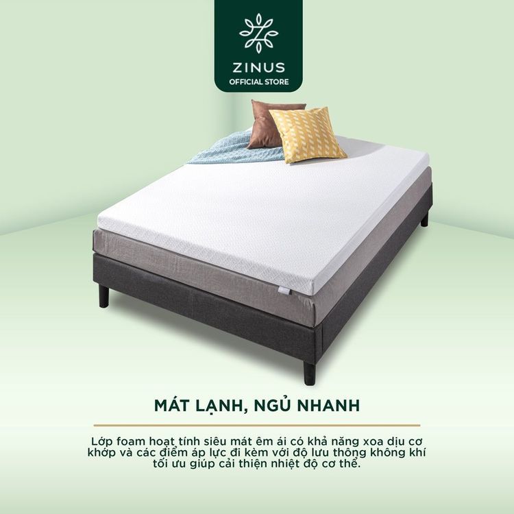 No. 3 - Topper Zinus Memory Foam Siêu Mát Bọc Vải Giảm Nhiệt - 6