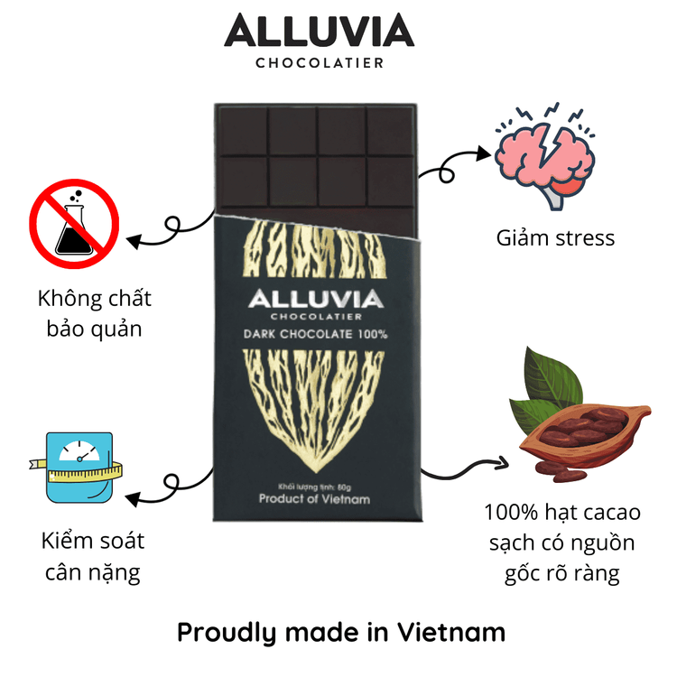 No. 6 - Socola Đen Nguyên Chất Không Đường Alluvia - 3