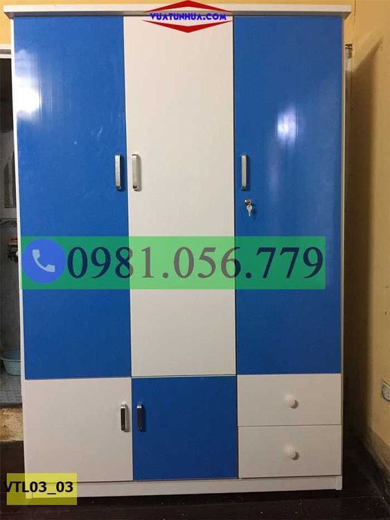 No. 3 - Tủ Nhựa 3 Cánh 2 Ngăn KéoTN302 - 1