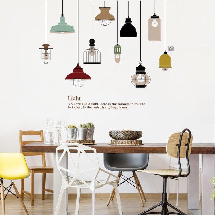 No. 8 - Decal Decor Phòng Mẫu Đèn Trang Trí - 2