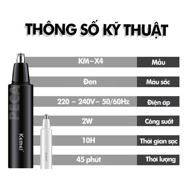 No. 8 - Máy Tỉa Lông Mũi Kemei KM-X4 - 5