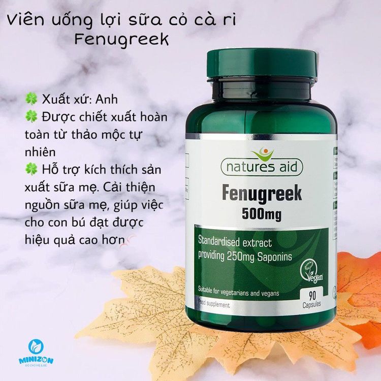 No. 1 - Viên Uống Lợi Sữa Fenugreek Natures Aid 500mg - 5