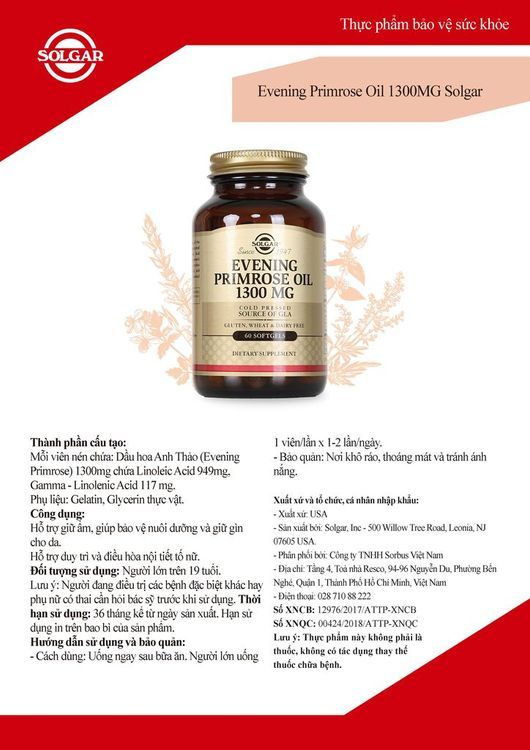 No. 5 - Tinh Dầu Hoa Anh Thảo Solgar (180 viên) - 2