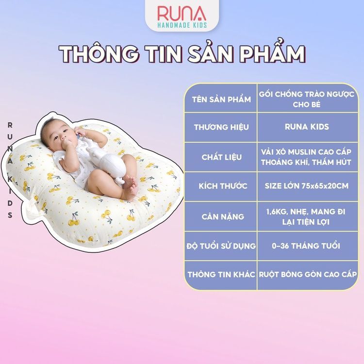 No. 8 - Gối Chống Trào Ngược Cho Bé RUNA KIDS - 3