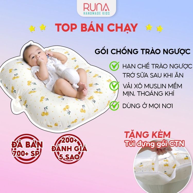 No. 8 - Gối Chống Trào Ngược Cho Bé RUNA KIDS - 1