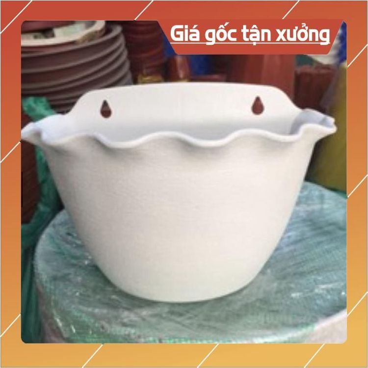 No. 6 - Chậu Ốp Tường Viền Gợn Sóng - 1