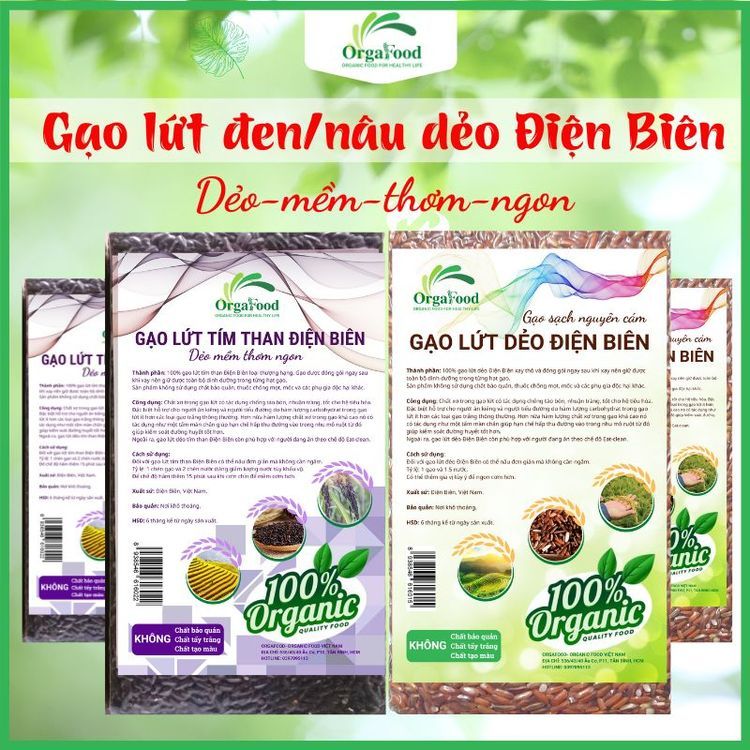 No. 6 - Gạo Lứt Đen Dẻo Điện Biên Orgafood - 1