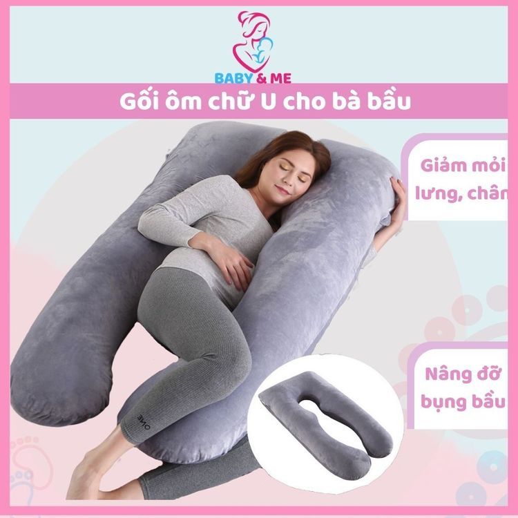 No. 8 - Gối Ôm Bà Bầu Chữ U Vải Nhung Mịn - 2