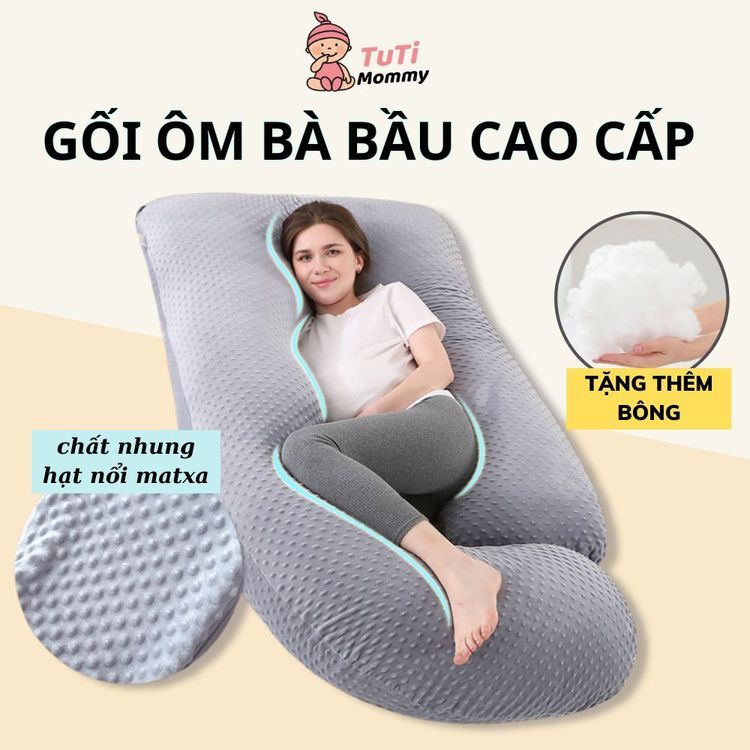 No. 8 - Gối Ôm Bà Bầu Chữ U Vải Nhung Mịn - 3