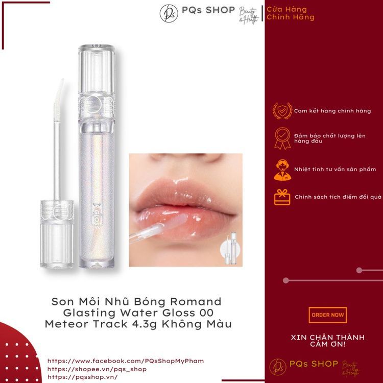 No. 1 - rom&nd Son Bóng Glasting Water Gloss - 4