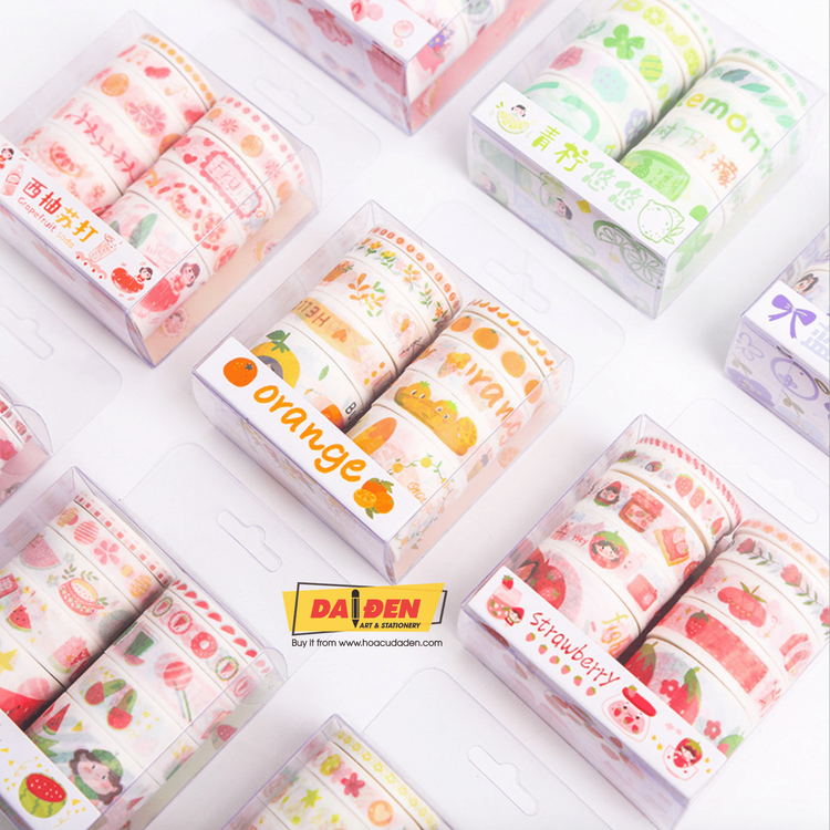 No. 8 - Hộp 10 Cuộn Washi Tape Hoa Quả Nhiều Màu - 2