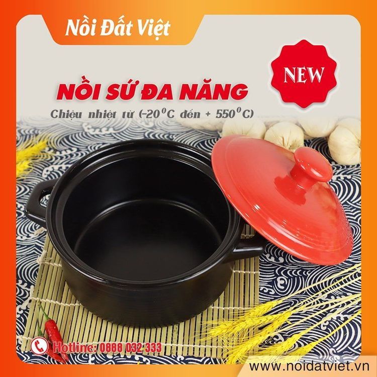 No. 8 - Nồi Sứ Chịu Nhiệt NOVIcook Queen Red - 6