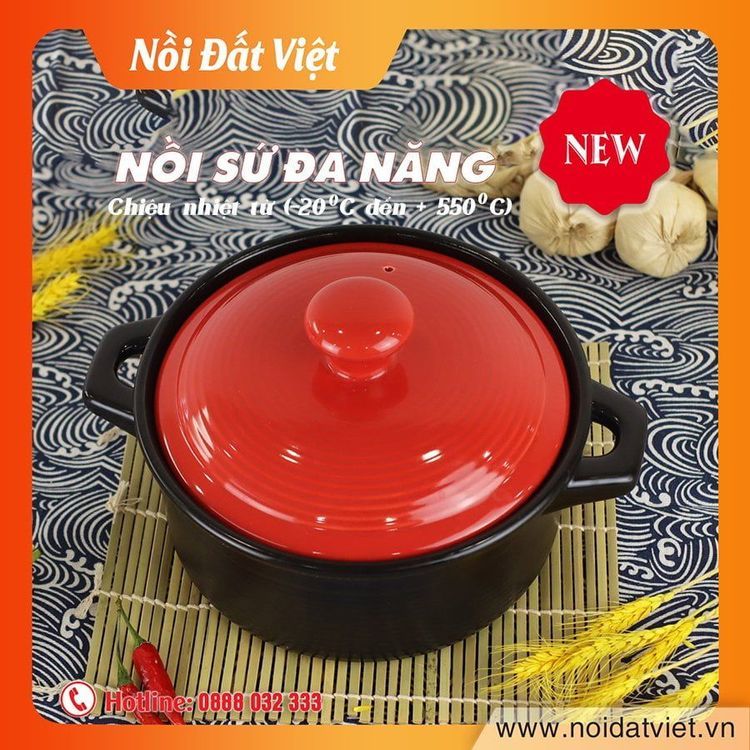 No. 8 - Nồi Sứ Chịu Nhiệt NOVIcook Queen Red - 4